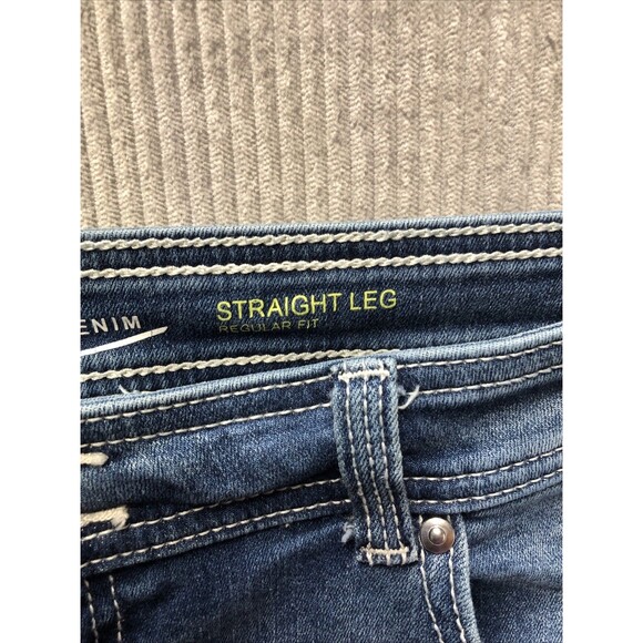 Inc Womens Denim Jeans Size 16 Straight Leg Regular Fit Distressed - Picture 6 of 16